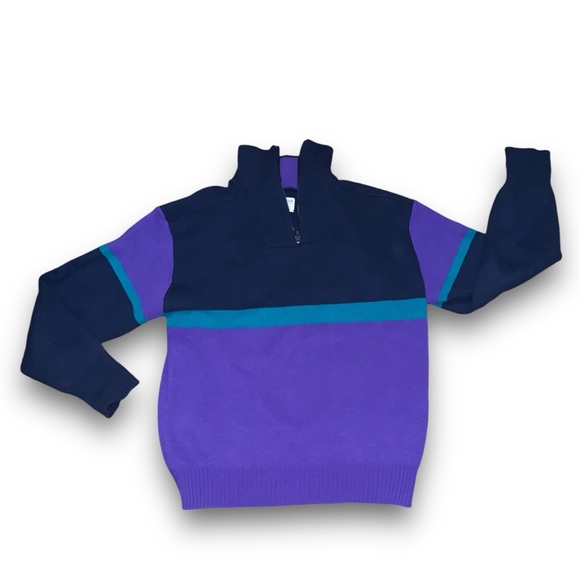 v i n t a g e :: Oversized Bold Colorblock Ski Knit Sweater - Picture 6 of 11